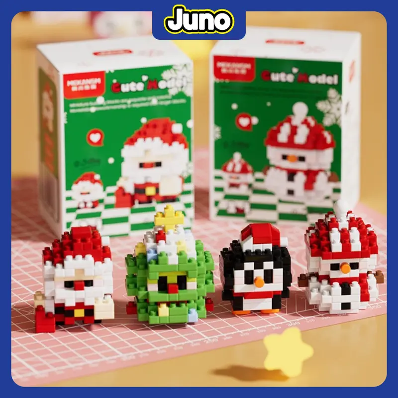 JUNO Nano Block Superhero Karakter Bricks DIY Mainan Balok Susun Mainan Anak Mainan Edukasi Puzzle 3