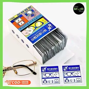 Tissue Tisu Lap Kacamata Anti Embun Anti Air / Lap Pembersih Lensa Kacamata Isi 100 PCS Serbaguna