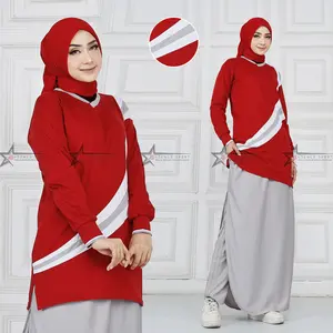 Setelan baju olahraga senam tunik muslimah set ROK celana (ROCELA) /stelan kaos senam tunik muslimah