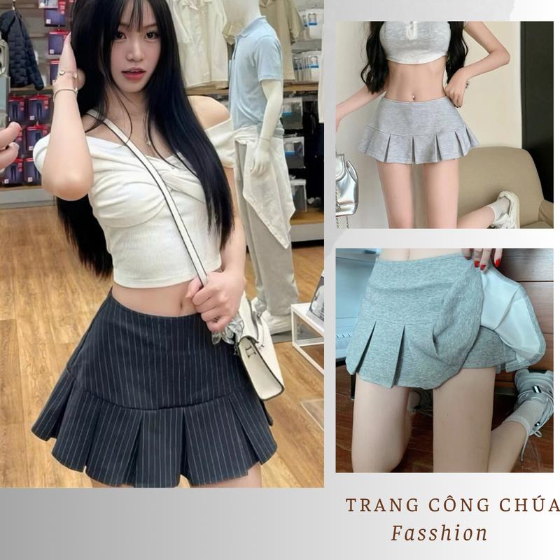 (M22) Chân váy ngắn xếp ly to ,chân váy tenis - CHIỀU DÀI 28CM - EO NGANG RỐN
