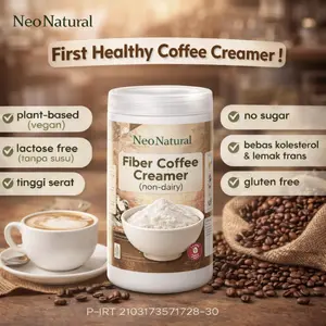NeoNatural Fiber Coffee Creamer – Creamer Kopi Sehat | Non Dairy | No Sugar | Tinggi Serat | First Healthy Coffee Creamer!  | Creamer Non Dairy | Tanpa Gula Krimer Kopi Sehat Tanpa Susu  | Gluten Free Creamer Kopi Vegan Tinggi Serat Bebas Kolesterol