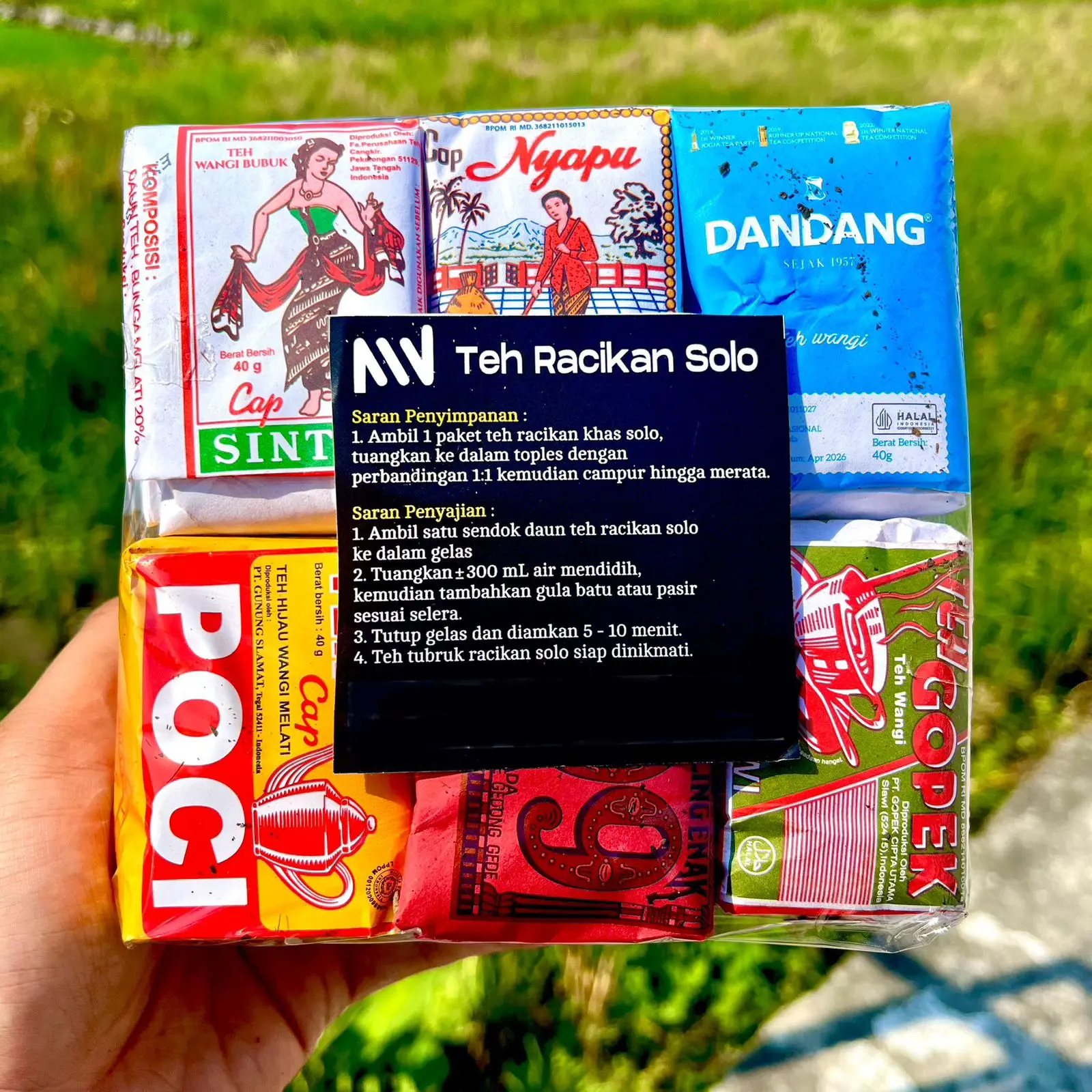 Paket Teh Racikan Solo Ginastel Isi 6 / Kombinasi Teh Tubruk Wedangan Solo Poci Nyapu Gopek Dandang