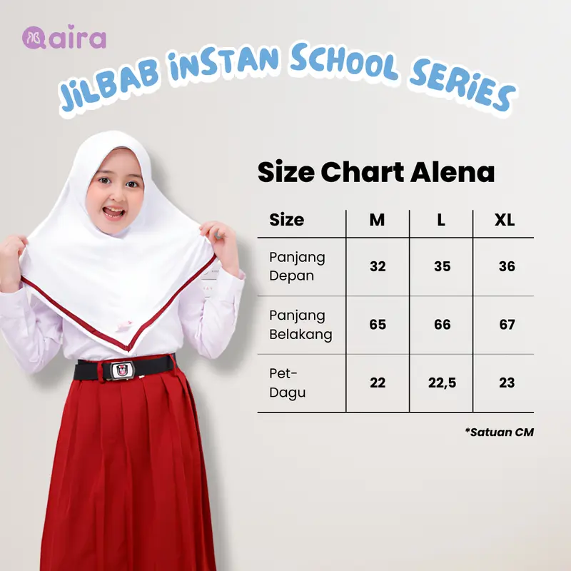 Qaira Jilbab Anak Sekolah Instan Jersey Back to School Series 4