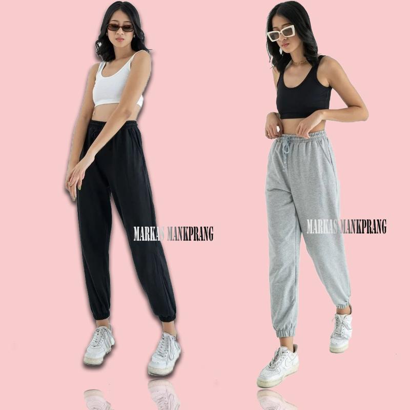 Celana Panjang Olahraga Wanita - Sweatpants Jogger Joger Pants Celana Training Sport Pants Jogging Gym Running 5