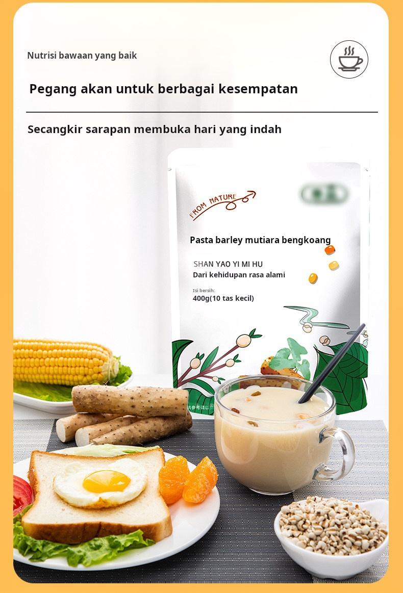 Bubur Ubi Cina, Akar Kudzu & Jelai 400g Rasa Original, Minuman Instan Sereal Gandum Utuh, Siap Konsumsi,Sarapan sehat rendah gula, pengganti makanan