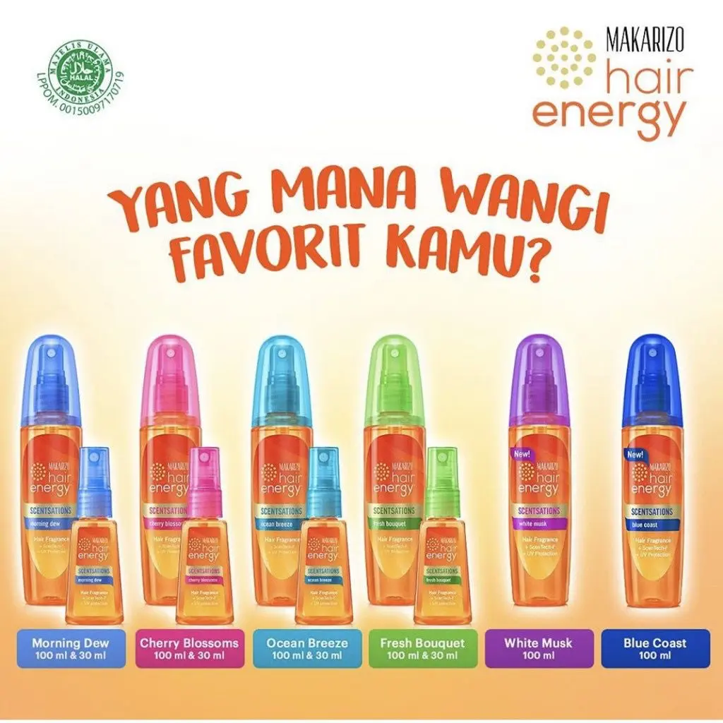 Makarizo Hair Energy Scentsations Hair Fragrance 100mL | Parfum Rambut Haircare
