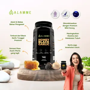 ALAMME Black Garlic Honey Madu Bawang Hitam Tunggal 700g Manis Asam Alami Bebas Bahan Pengawet Kaya Manfaat untuk Tubuh Aman Bumil Busui