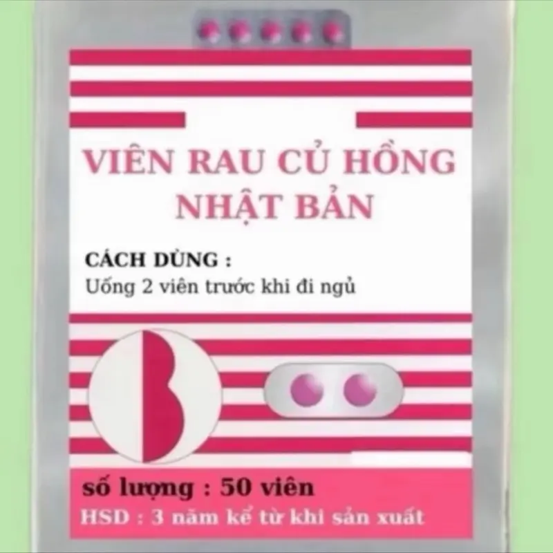 Vĩ Viên Rau Củ Hồng Nhật Bản Chính Hãng Vĩ 50 Viên - Sản Phẩm Chính Hãng Từ Nhật Bản