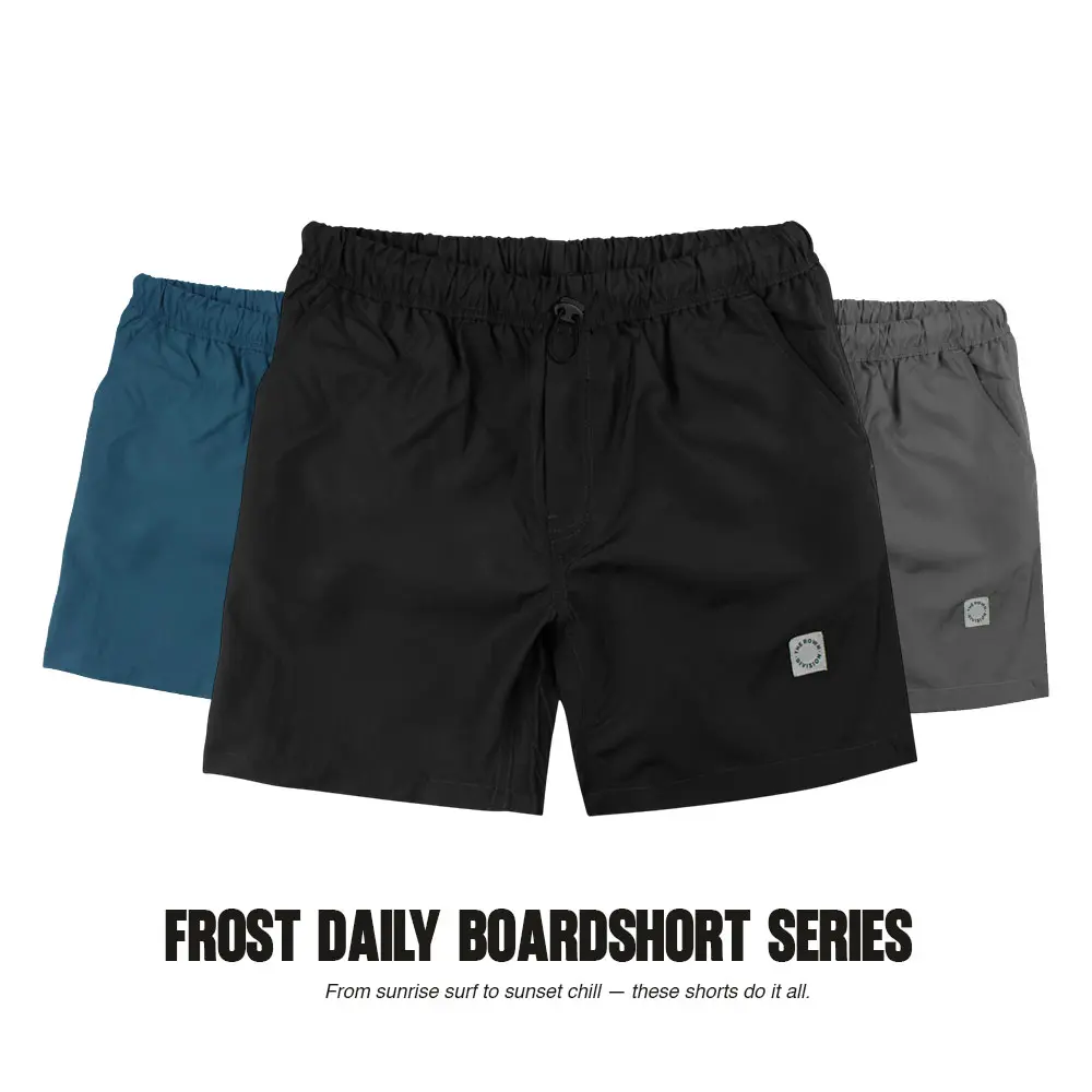 Rown Division Boardshort || Frost Black Celana Pendek