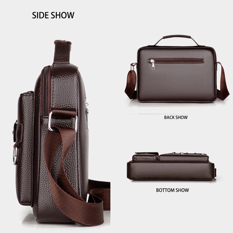 CSONLINEMALL New Tas Selempang Pria Kulit Sling Bag Messenger Briefcase 7