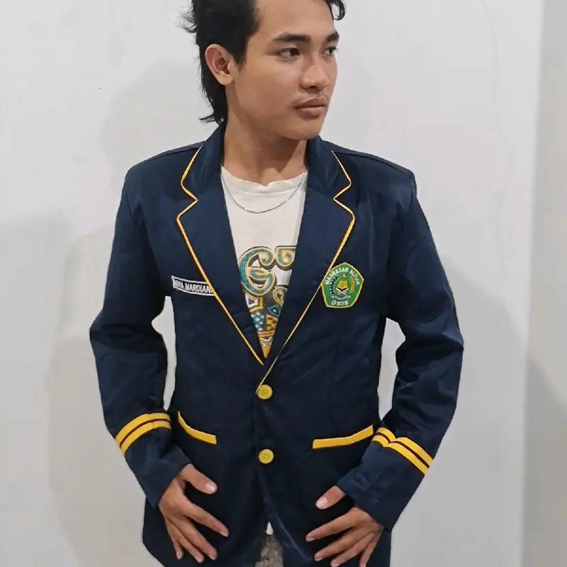 Jas Almamater Ready Stock untuk Sekolah atau Ponpes - Safety, Celana, Katun, Wearpack, Pendek, Coklat, Kerja, Pria, Baju, Hitam 4
