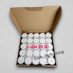 Lilin Tealight 4 Jam Lilin Dekorasi Lilin Kaleng Isi 50Pcs