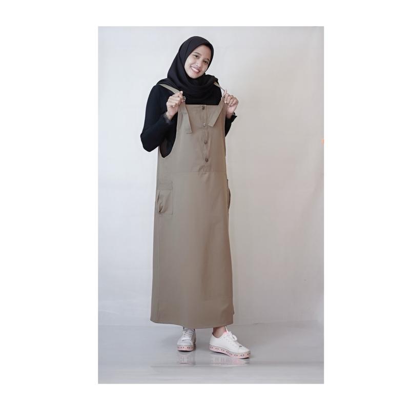 Overall wanita korean style terkini remaja dewasa panjang fashion muslimah 3