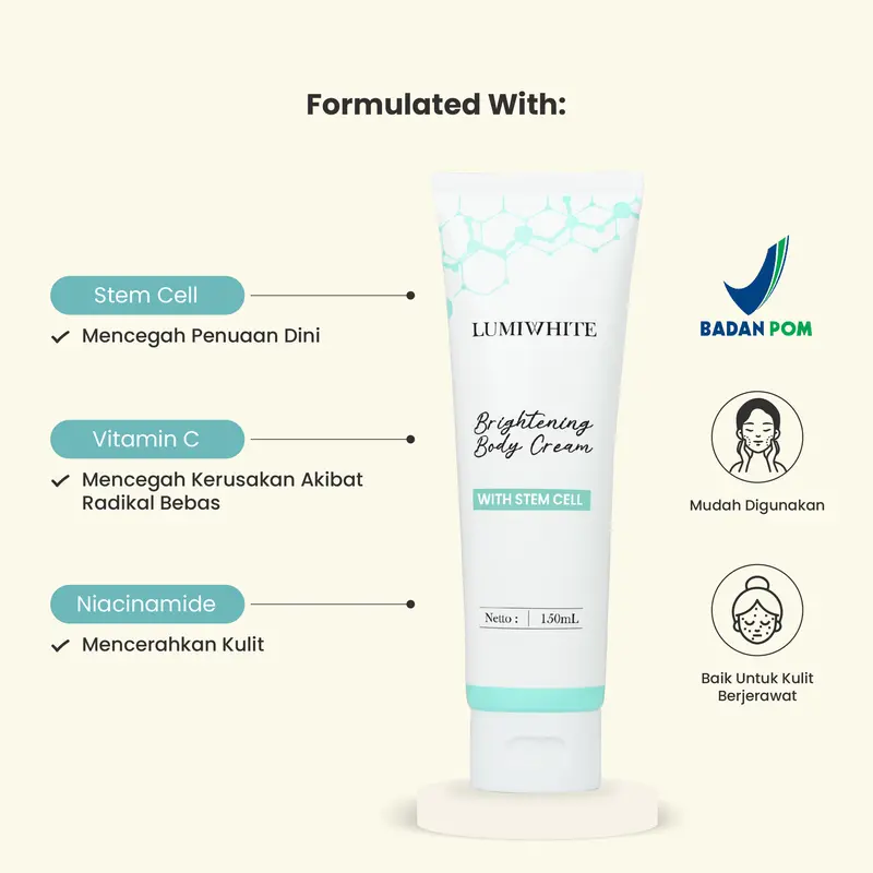 BODY CREAM 150gr [LUMIWHITE SKINPERFECT X ORISHA] 1