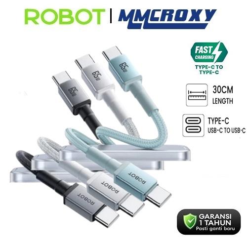 Gambar Robot RSCC30 Kabel Data Charger USB Type C to C Fast Charging 65W - Hitam dari MMCROXY Kota Administrasi Jakarta Pusat Tokopedia
