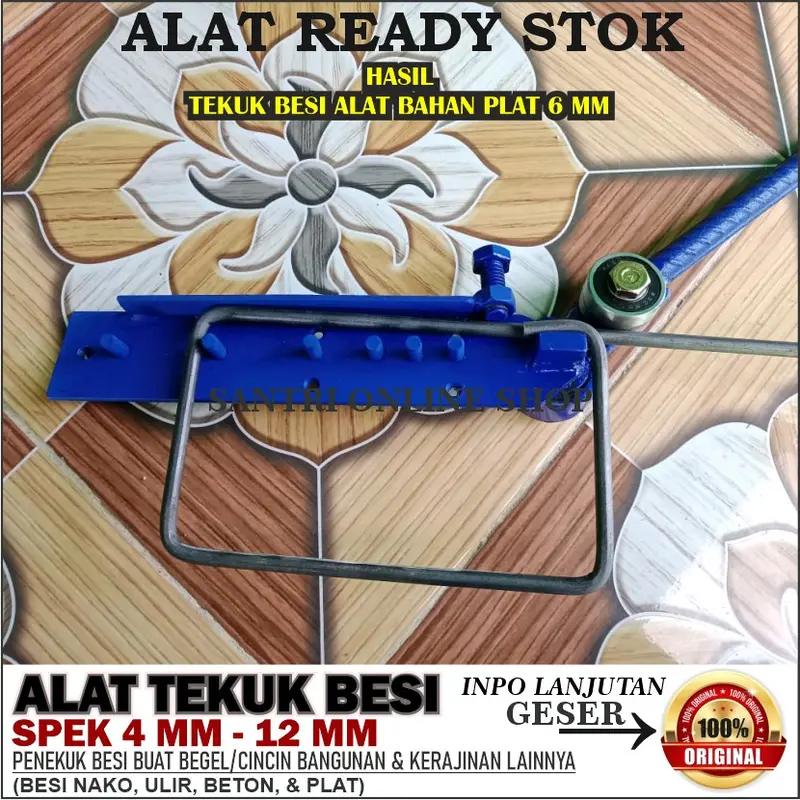 Alat Tekuk Besi Beton Spek 12mm Penekuk Besi Begel Cakar Ayam Besi Beton Ulir Nako Plat Strip 6