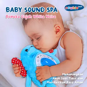 Baby Sound Spa Boneka Hewan Gajah Alat Bantu Tidur White Noise Baby Shooter Newbietech Lembut Untuk Hadiah lahir Bayi dan Mommy Toys Music