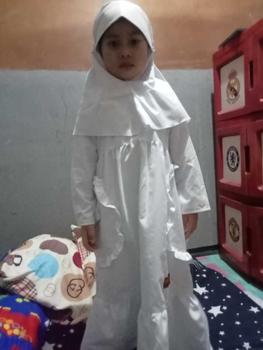 Product Review of Gamis anak putih bordir kantong 2 /gamis anak manasik 4_12th Muslim Sekolah Seragam Baju Tanggung Jilbab Setelan Panjang Nyaman Dress from m**a z**a 1