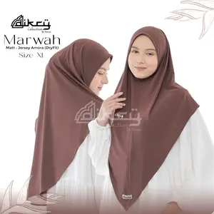Dikry Collection - Marwah Hijab Malay size XL / Hijab Instan Bahan Jersey Amora