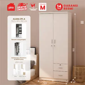 Pira Metropolis - Alana 2PL A Lemari Pakaian 2 Pintu
