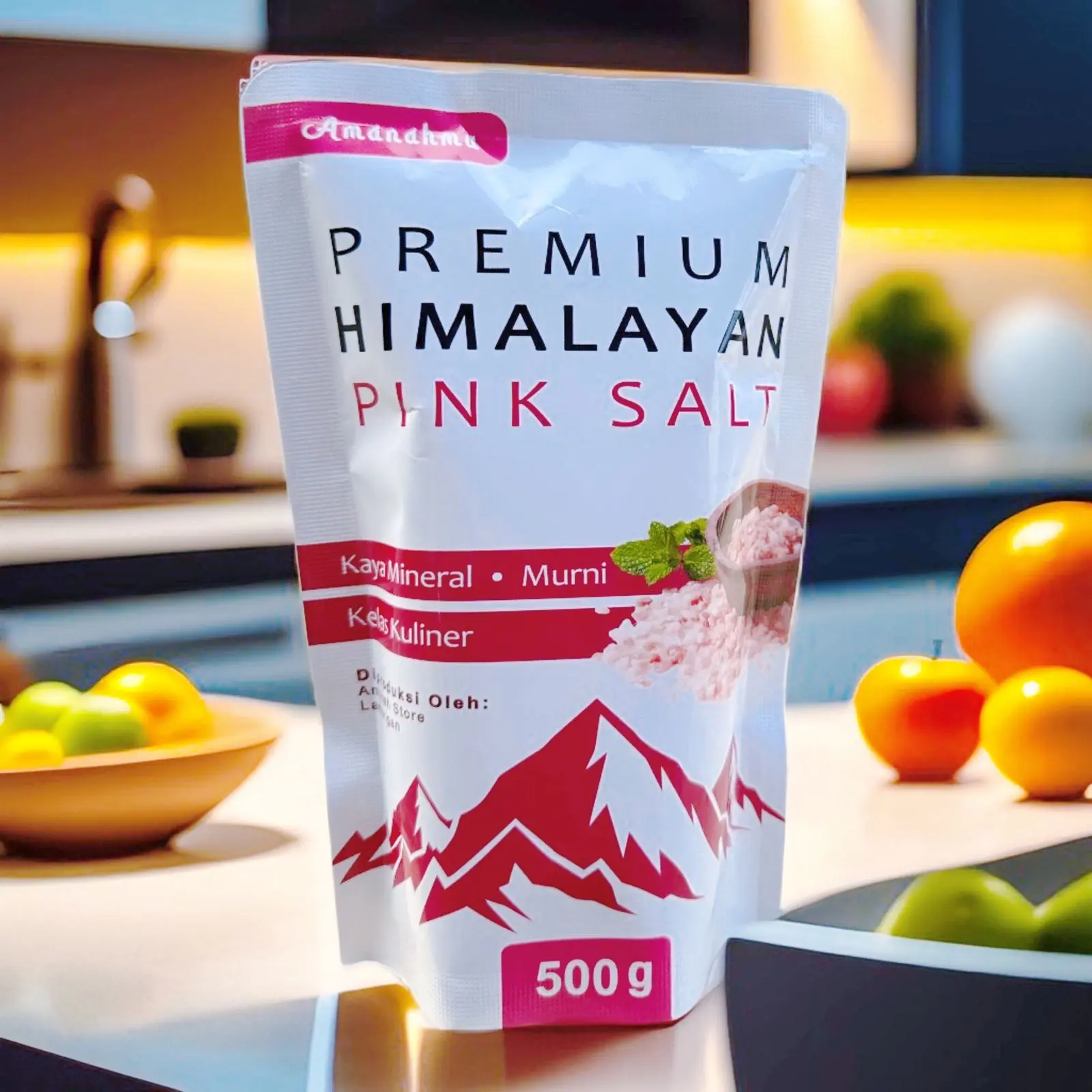 Garam Himalaya Pink Asli Alami Natural 1/2 Kg 500 Gram Himsalt - Sertifikasi SPP-IRT - Masakan