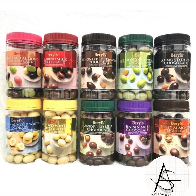 BERYL'S ALMOND CHOCOLATE JAR (GREEN TEA, BITTERSWEET, RAISIN, - TikTok ...