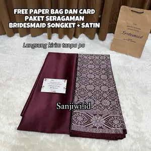 Paket Seragaman Bridesmaid / Paket Seragaman songket dan satin velvet premium / Paket Bridesmaid murah / Kain Bridesmaid