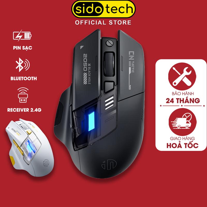 Chuột không dây gaming SIDOTECH INPHIC A9 PRO Explorer V2 bluetooth pin sạc 6 nút bấm led RGB 5 mức DPI chuyên game FPS VALORANT CSGO