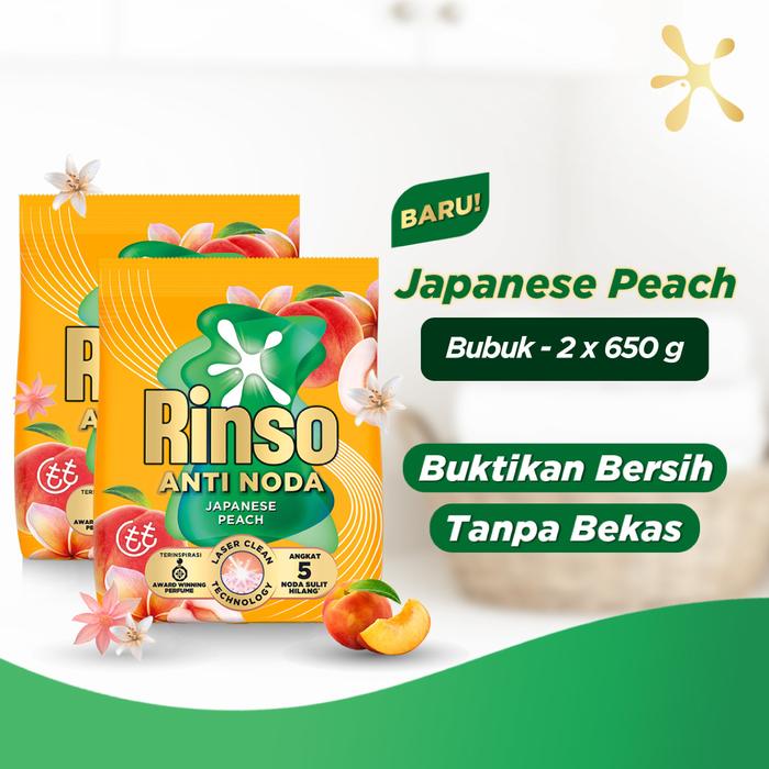 Gambar Rinso Baru Detergen Bubuk Varian Japanese Peach 650g x2 dari Unilever Official Store Kota Tangerang Tokopedia