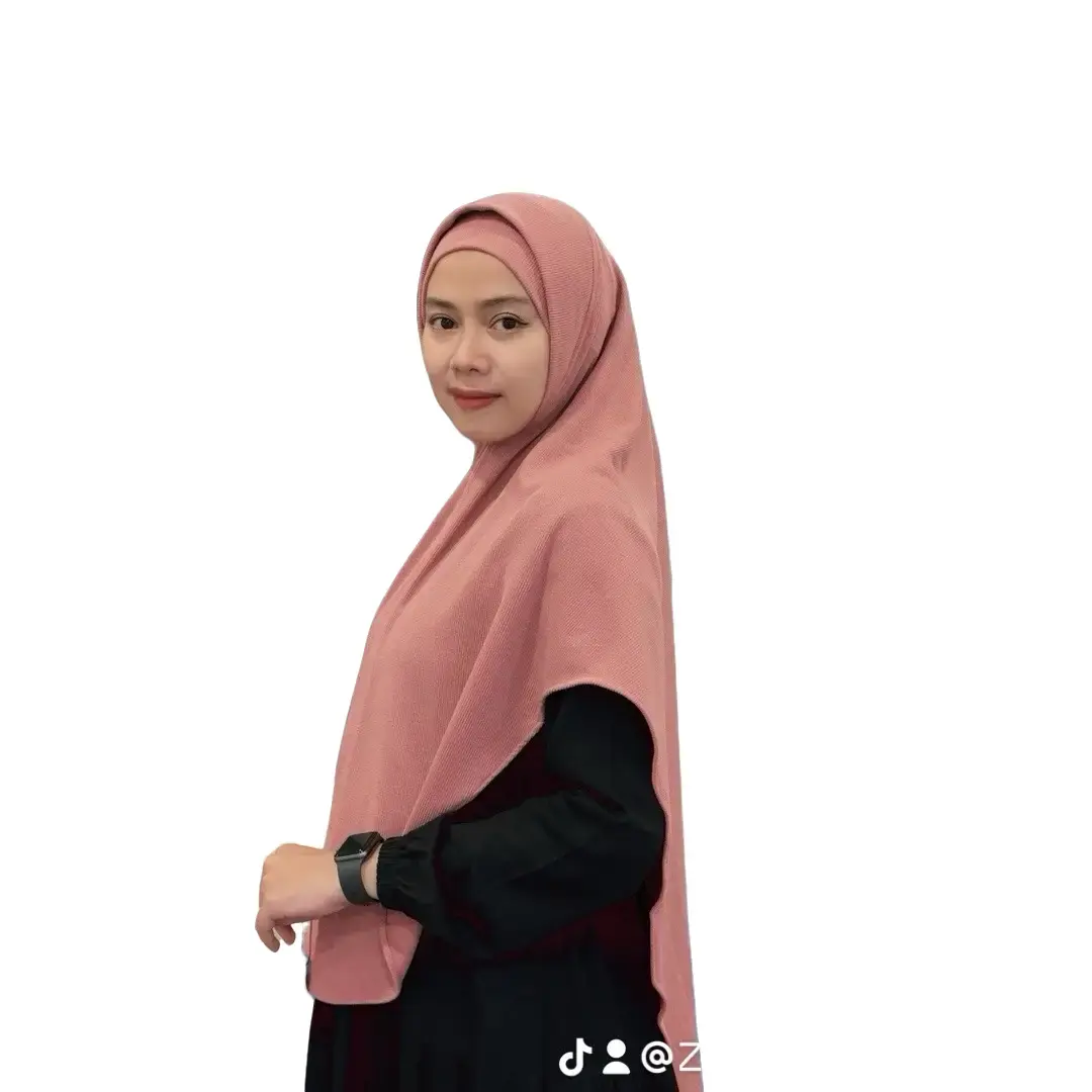Bergo Instan Oval Knit Ori Zahkhiraa Hijab Muslim Syari Kerudung XL Nyaman