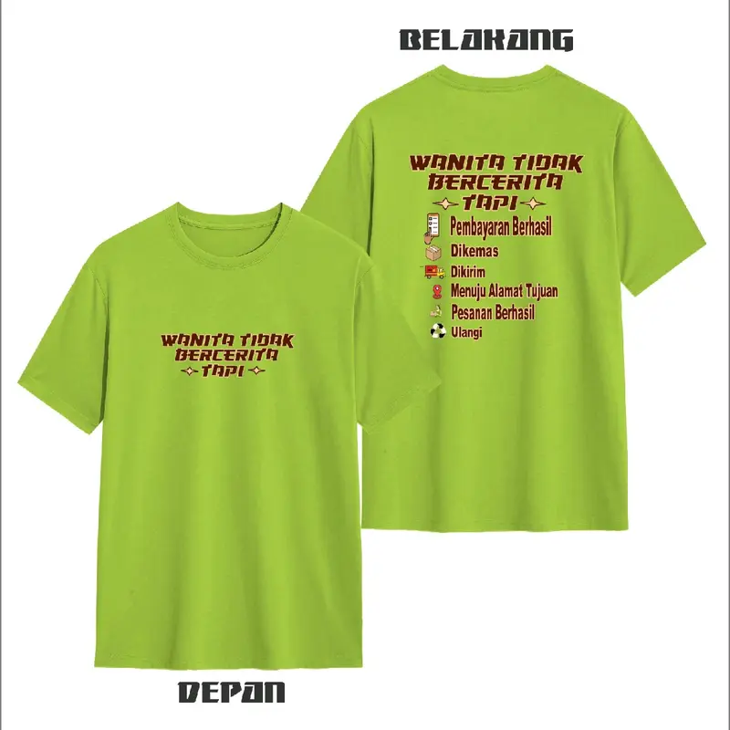 Kaos T-shirt Wanita Tidak Bercerita Tapi....Baju Distro Catton Combad24s tebal Nyaman Cewek Keren 3