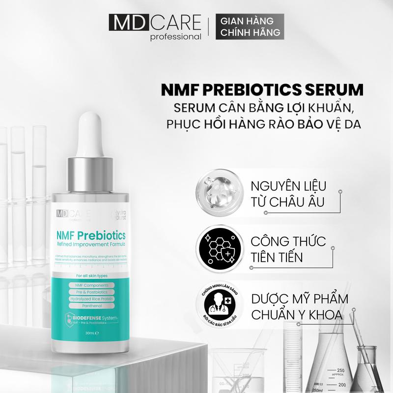   CHÍNH HÃNG  Serum Cân Bằng Lợi Khuẩn Và Phục Hồi Hàng Rào Bảo Vệ Da MD CARE NMF Prebiotics Serum 30ml 