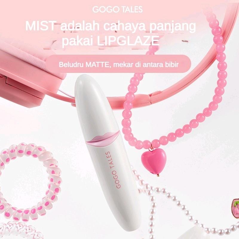 Gogo tales gogo dance water matte lip glasir lip gloss matte whitening tidak mudah menempel di cangkir gogotales lip cream terbaru 1