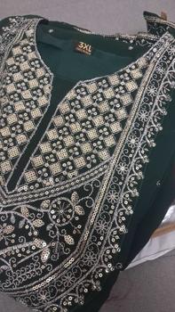 Product Review of Indian-Pakistani Elegance: Heavy Embroidery Gharara, Shirt, and Dupatta Cotton Dress Fabric Lace from N**i 0