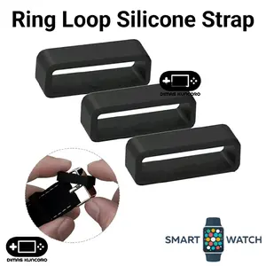 Ring Loop Silicone Strap Silikon 16 18 20 22 24 26 mm Rubber Tali Jam