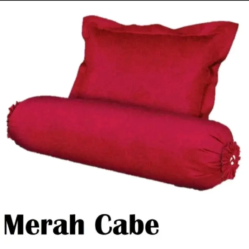 set 2 sarung bantal 2 sarung guling bahan katun adem dan tidak luntur ukuran sarban 45x60 cm ukuran sargul 33x90 cm 4