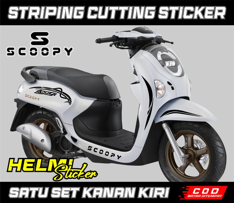 STRIPING CUTTING STICKER HONDA SCOOPY ALL NEW 2025 UNIVERSAL SCOOPY LIS VARIASI STIKER Motorcycle 0