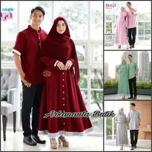 couple keluarga terbaru couple keluarga hulya  family set  gamis couple  kemeja couple  couple terlaris ( terpisah sesuai di variasi) Baju Muslim Pasangan Lebaran Ibu Dewasa Sarimbit syar'i