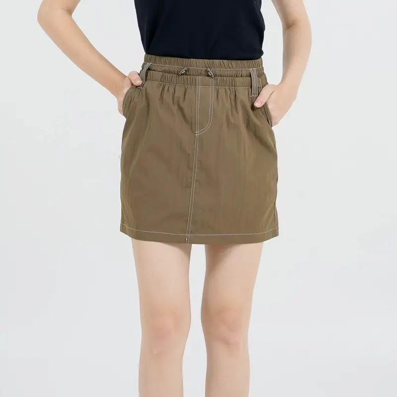 This Is April Shorts Santai Rok Celana Pendek Wanita Kekinian Richie Skirt Grey & Army 4