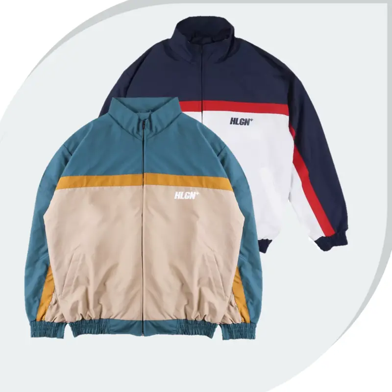 Hooligans Jacket Tracktop Marcos Teal Brown Jaket Pria Casual Polyester Outdoor Parasut   Tebal Basic Parka 0