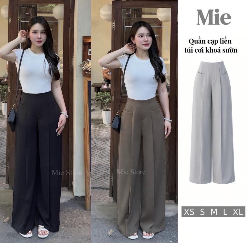 Quần cạp liền khoá sườn thiết kế túi cơi ngang , chất vải GOLD nhật mềm mịn  M788