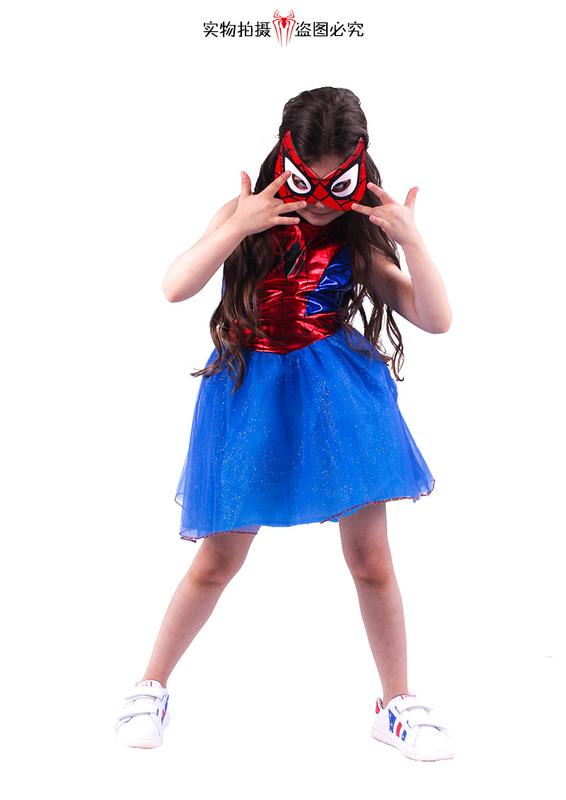 Product Introduction of Halloween Bsrlons Spider Woman Cosplay Children Stage Wear Performance Wear Halloween Play Costume 9