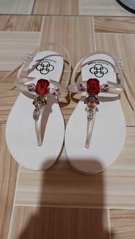 Product Review of (form to lùi size) Sandal Đính Đá Vuông Chiếc Lá Dép Shoes Giày Nữ from h**g 7** 0