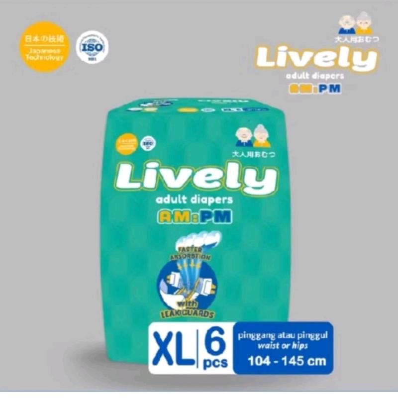 Lively Adult Diapers Popok Perekat Dewasa Siang Malam M8 L7 XL6 3