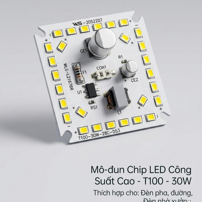 Mạch Chip LED Hàng Loại 1 Sẵn Dây Điện, Công Suất 20w đến 60w Trực Tiếp 220V