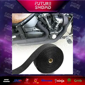 Exhaust Wrap Pelindung / Peredam Panas Knalpot Motor / Mobil Wrapping