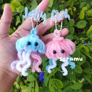 Ganci Jellyfish/ubur-ubur lucu / kawat bulu by Soramu miracle