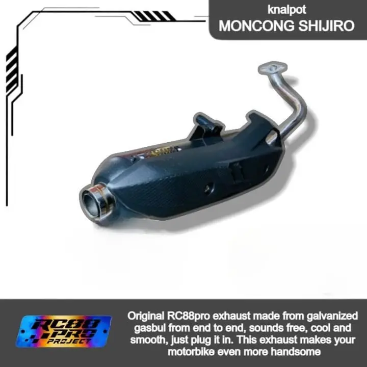 KNALPOT MS RC88PRO ORIGINAL STANDAR RACING UNTUK ALL MATIC BEAT / VARIO / MIO / N MAX / PCX / AEROX & DLL Motor