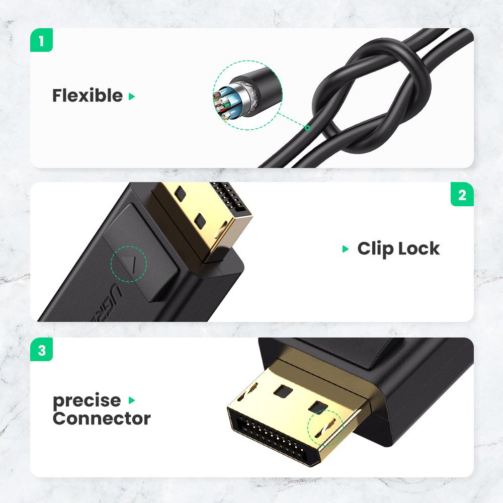 Cable Adapter Display Port /DP to HDMI UGREEN 4K 1080p Converter kabel