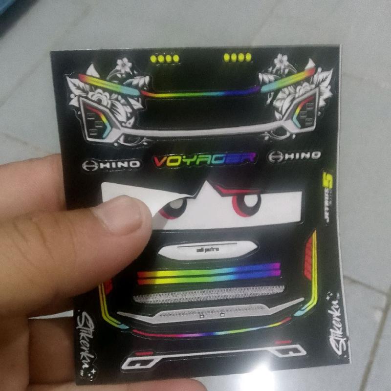 Stiker Headlamp Miniatur Bus Transjakarta Terbaru Dah Cutting Murah - Car 1